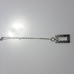 Silver and Blue-Stones Necklace